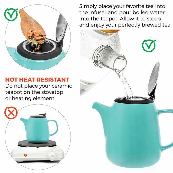 Daze Ceramic Teapot Infuser 27oz