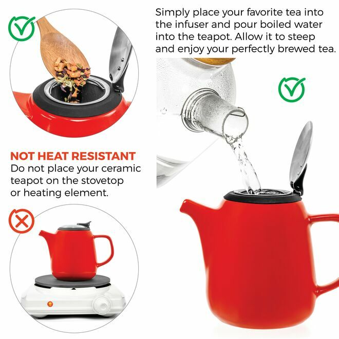 Daze Ceramic Teapot Infuser 27oz