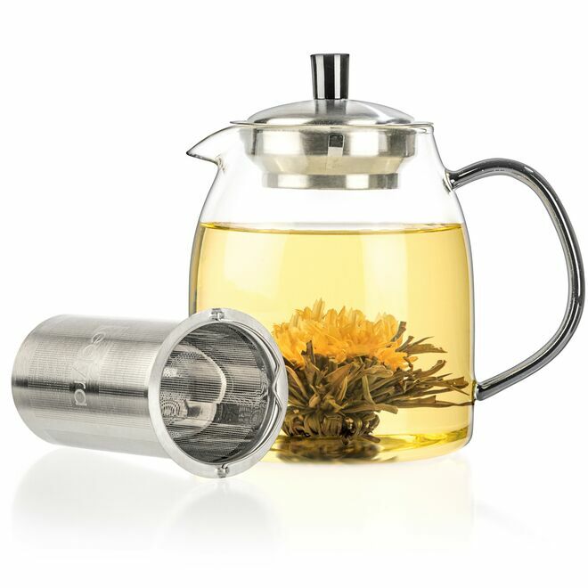 Glass Teapot + 12 Blooming Tea Gift Set