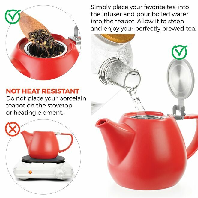 Jove Porcelain Teapot 34oz