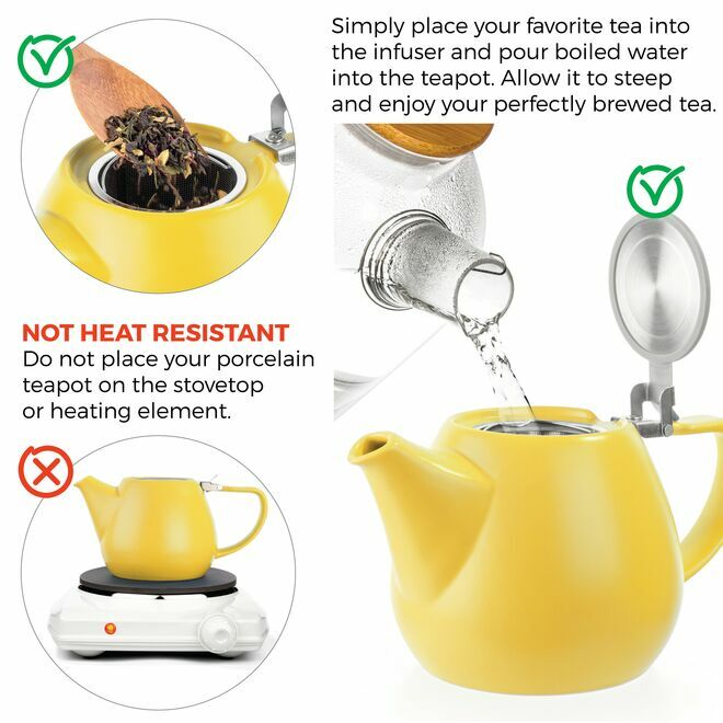 Jove Porcelain Teapot 34oz