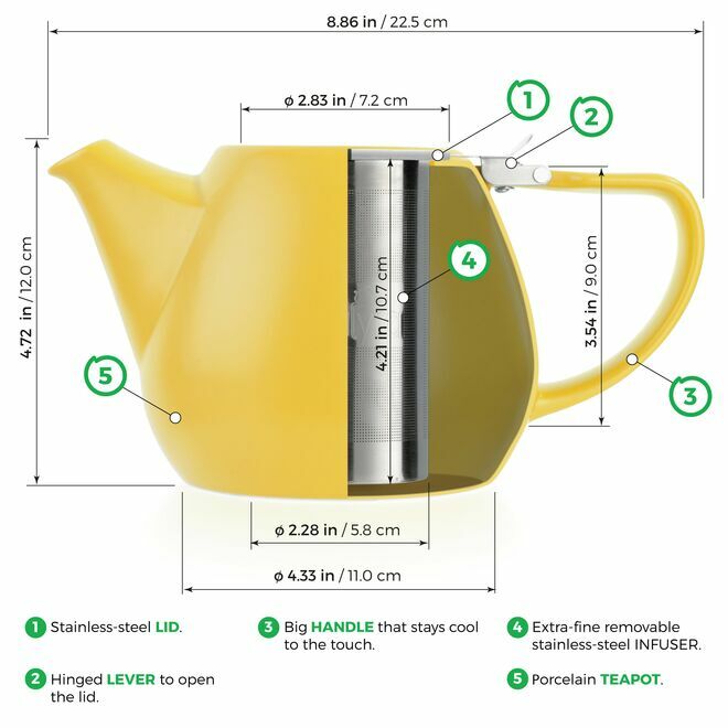 Jove Porcelain Teapot 34oz