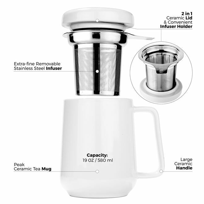 Peak Ceramic Mug w/ Infuser