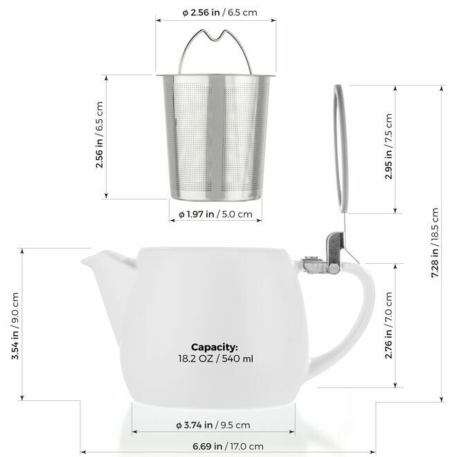 Pluto Porcelain Teapot 18oz