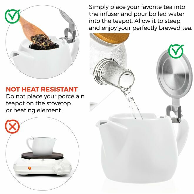 Pluto Porcelain Teapot 18oz