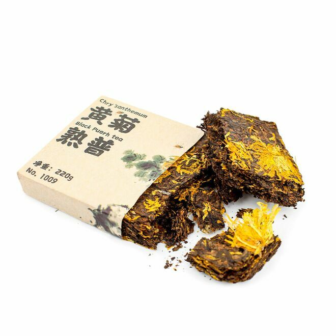 Chrysanthemum Ripe Pu'erh Brick 220g