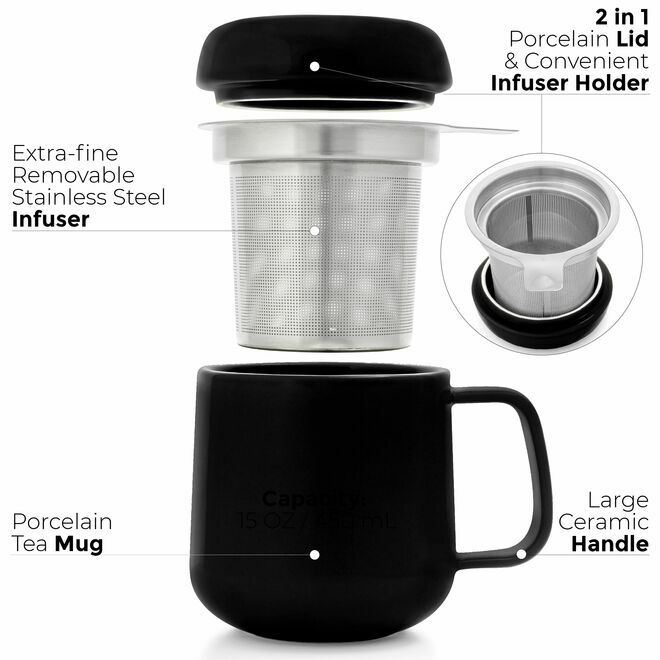 Sumo Porcelain Mug w/ Infuser