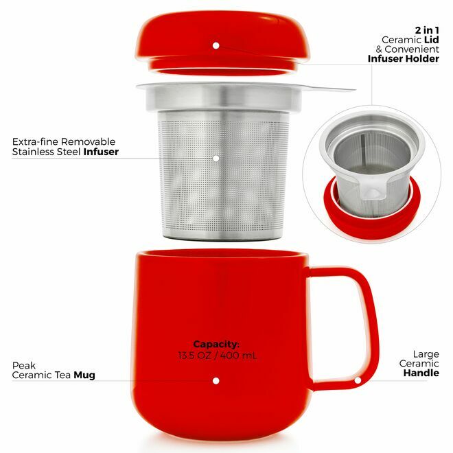 Sumo Porcelain Mug w/ Infuser