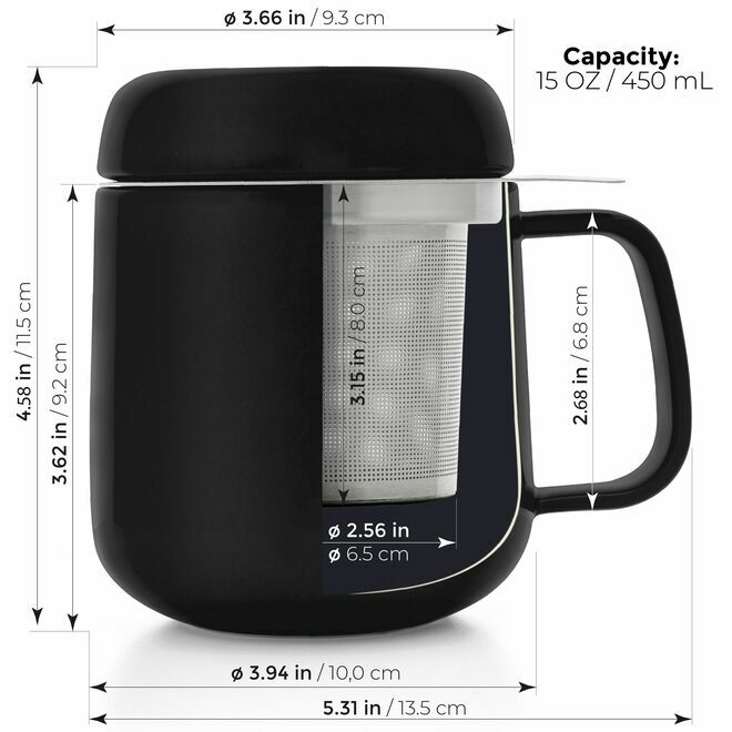 Sumo Porcelain Mug w/ Infuser